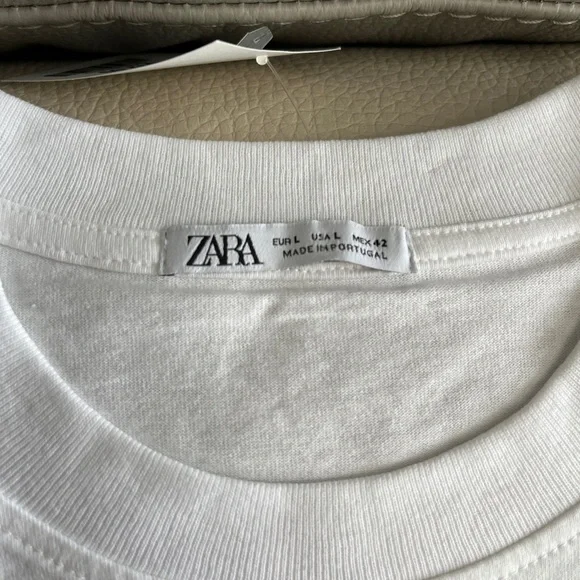 Zara Men’s Graffiti Print Short Sleeve Tee - Made in Portugal - Size L - Picture 8 of 9